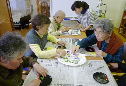 押し花の制作活動